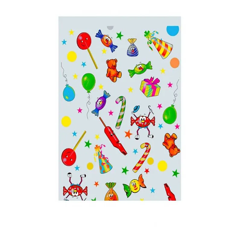 Bolsa Cristal con Dibujos de Caramelos Kadisa 20 × 30 cm – 100 unidades