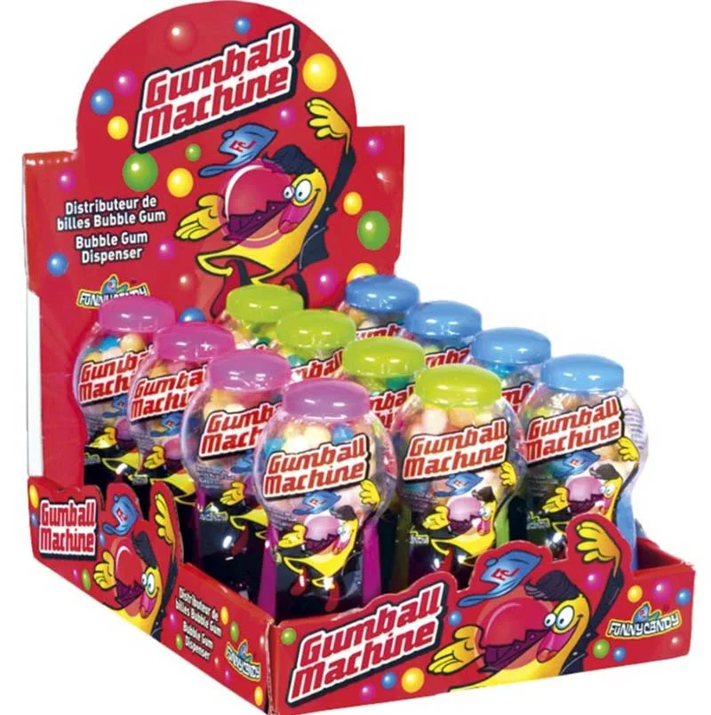 MAQUINA DE BOLAS DE CHICLE 12 Unidades x 40gr