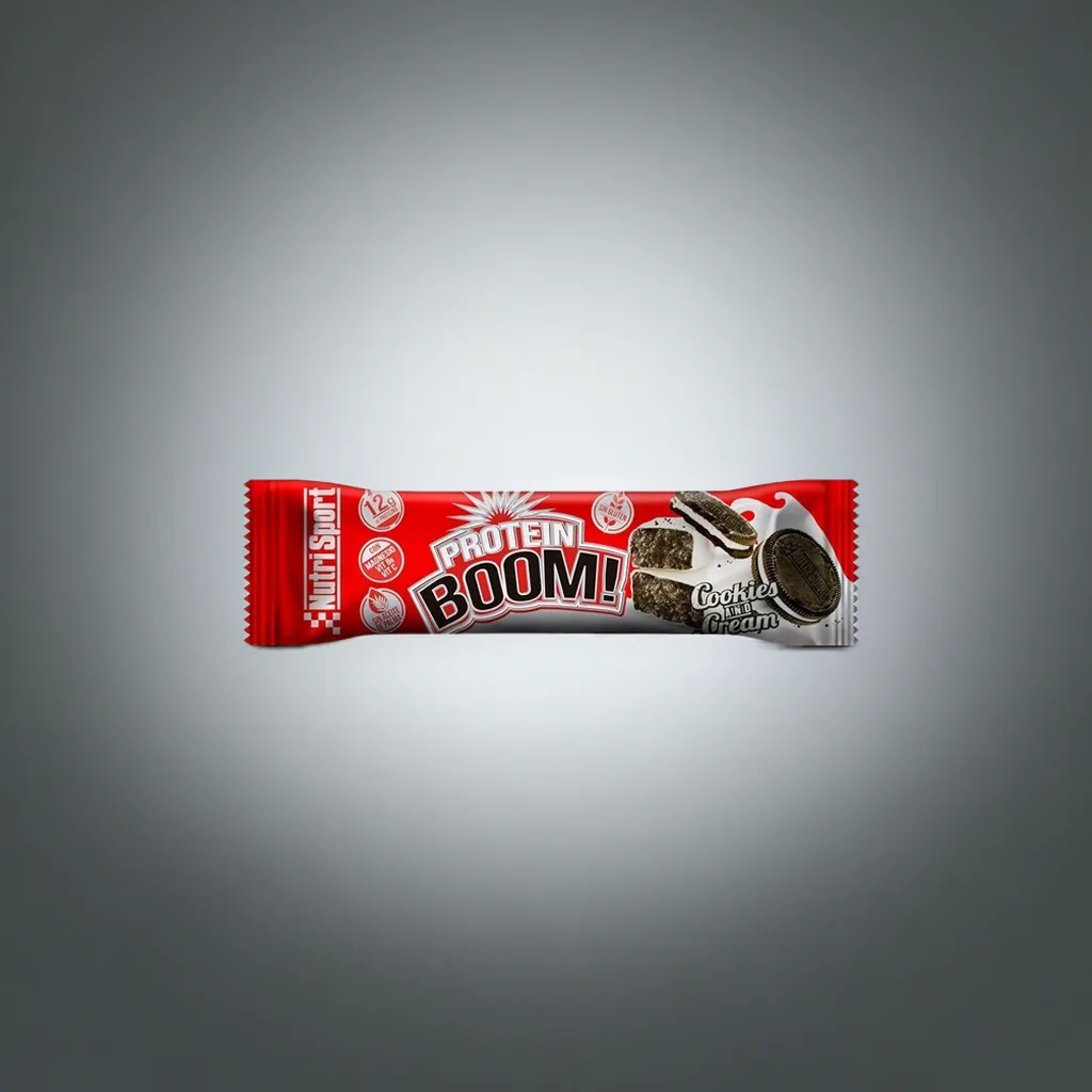 Barrita Proteica Nutrisport Cookies & Cream en su envase original